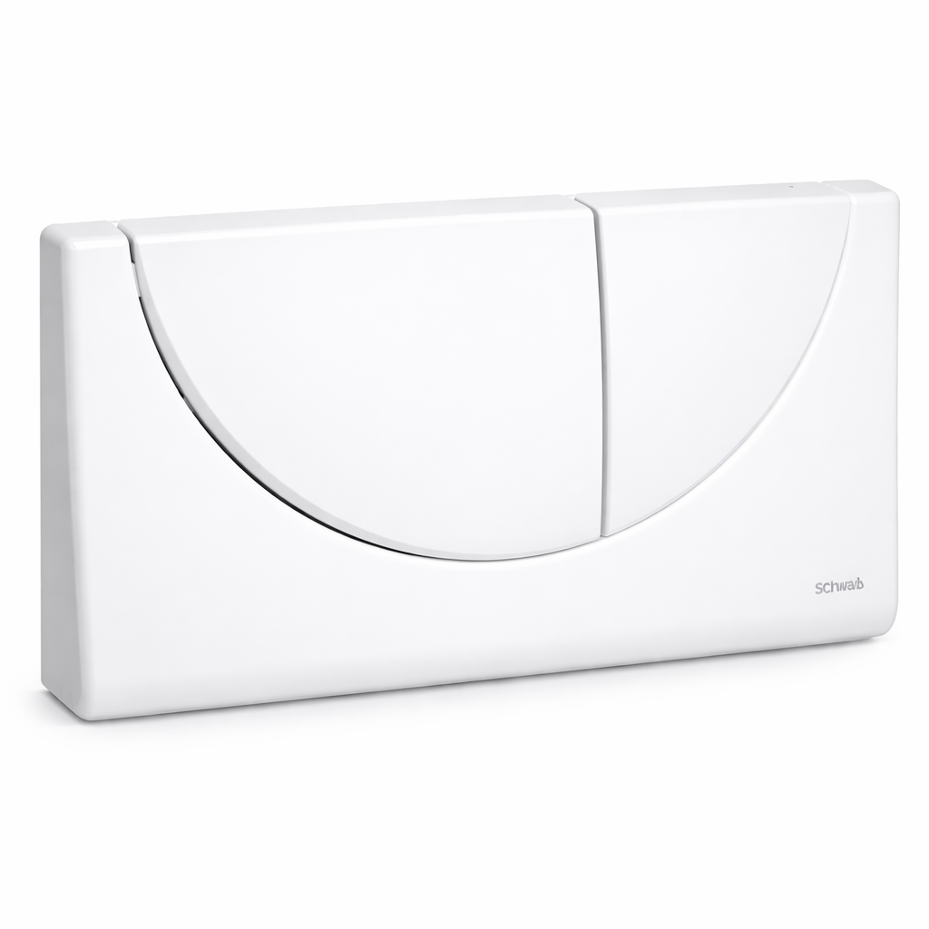 SCHWAB Betätigungsplatte VIVA – 2-Mengen-Spülung – Weiß (bianca/blanc)