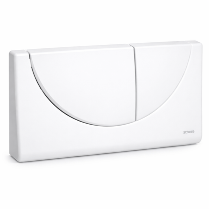 SCHWAB Betätigungsplatte VIVA – 2-Mengen-Spülung – Weiß (bianca/blanc)