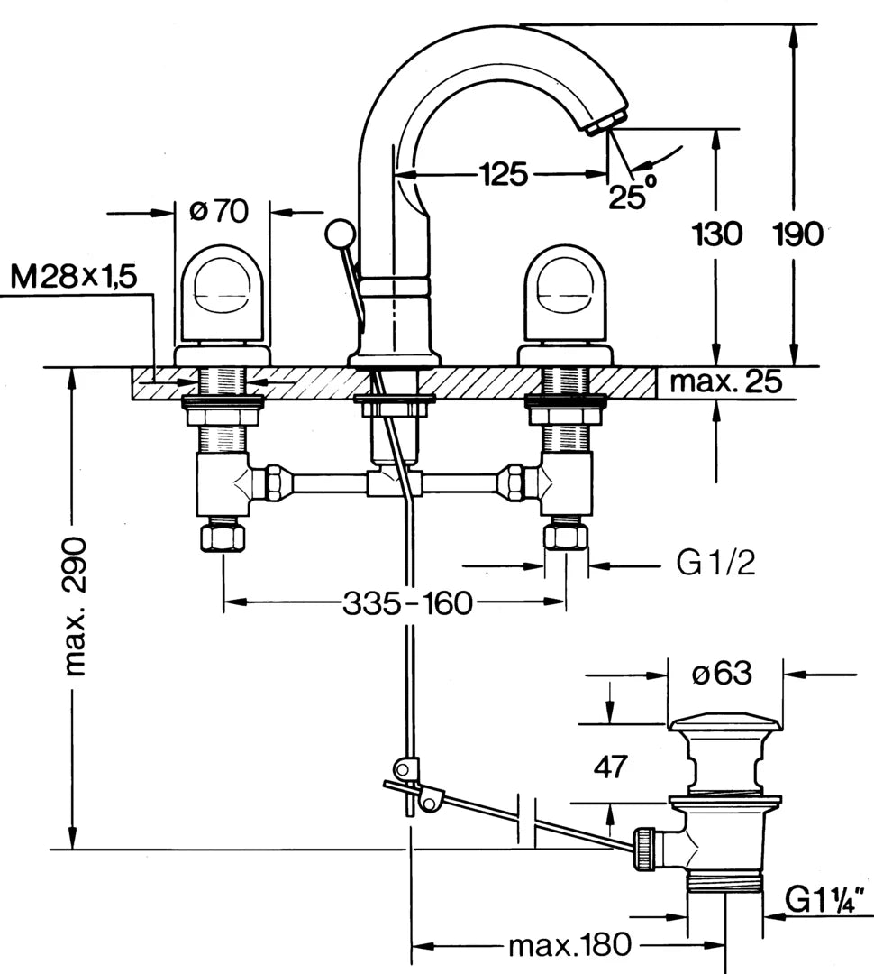 Hansa Hansalux Waschtischbatterie 02982105