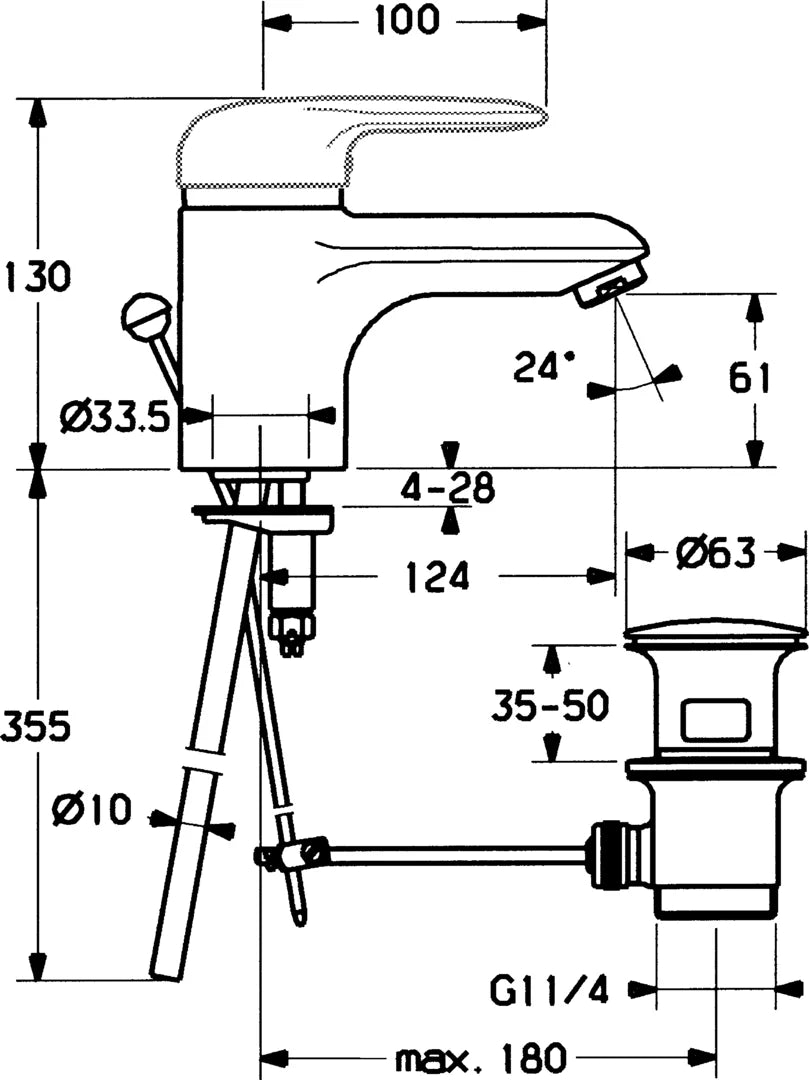 Hansa RONDA Waschtischbatterie 03092100 Gelb