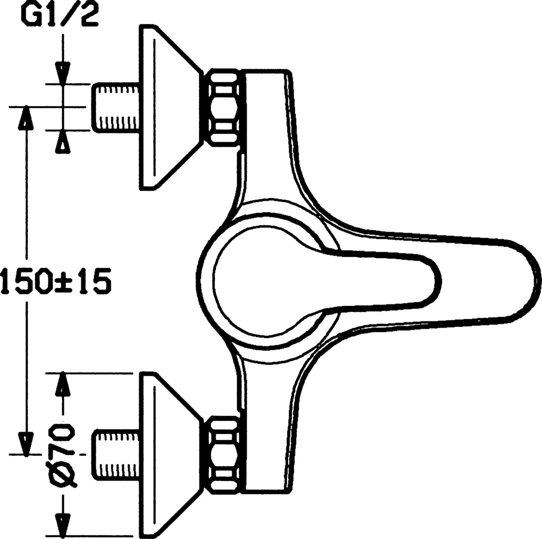 Hansa HANSAPRADO Wannenfüll- und Brausebatterie 01442101 Chrom