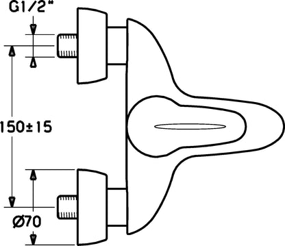 Hansa HANSASIGNA Wannenfüll- und Brausebatterie 70112183 Chrom