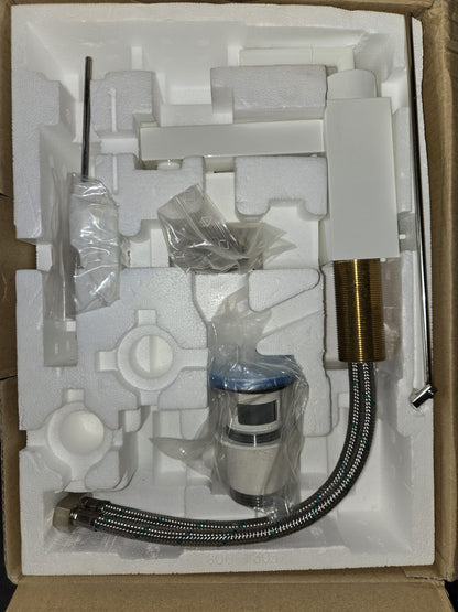 Hansa HANSAQUADRIS Waschtischbatterie 50052202 Weiß Sondervariante