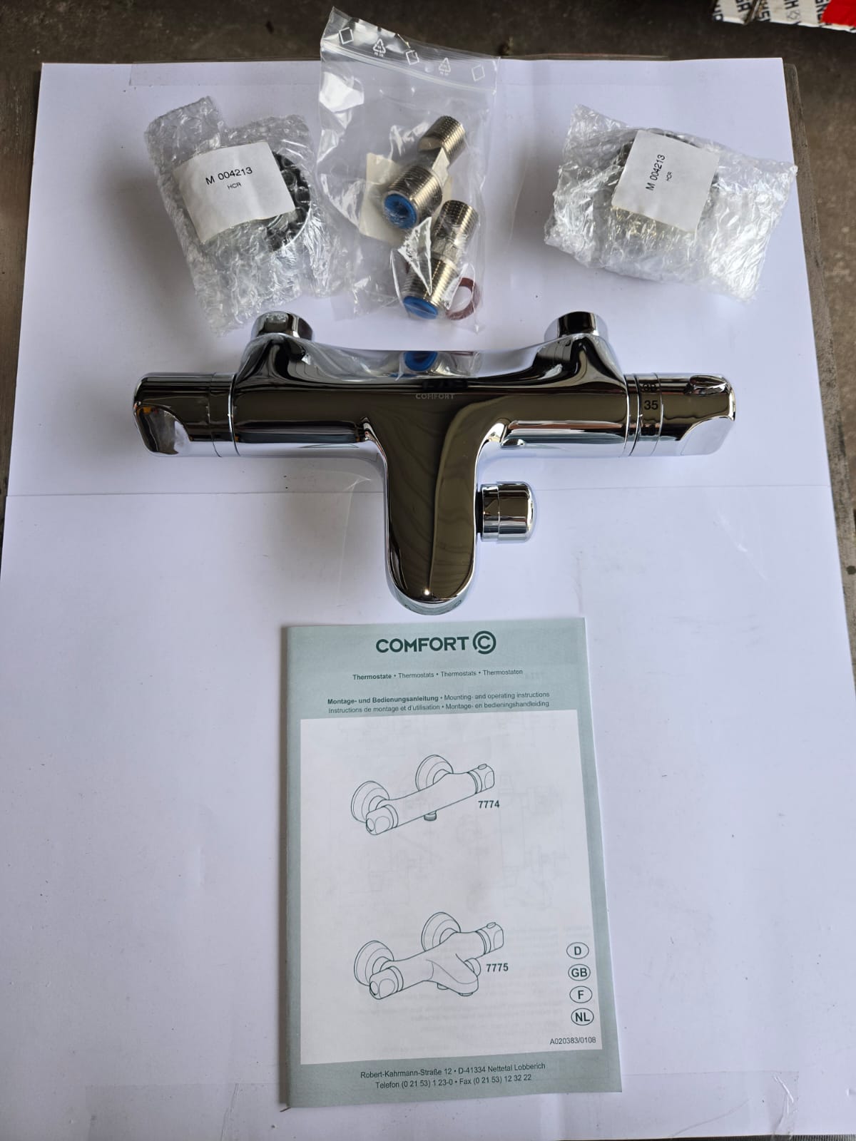 Comfort C Wannenfüll-Thermostat 777521010034 Chrom