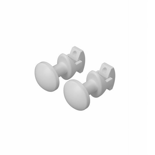 Handtuchknopf (HDD Knop) – Chrom, Schwarz oder Weiß – 2er-Set