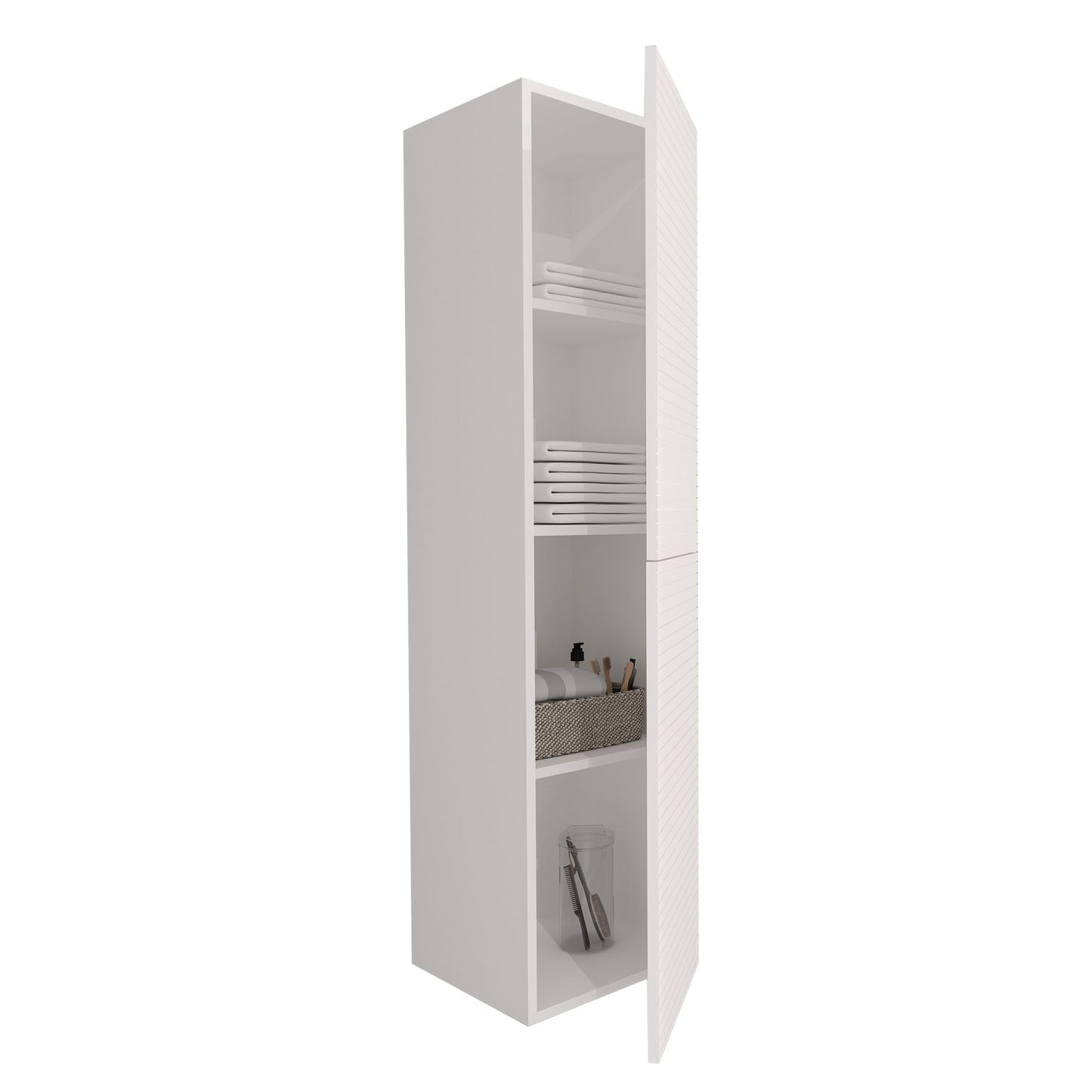 Elite Säulenschrank mit horizontalem Relief