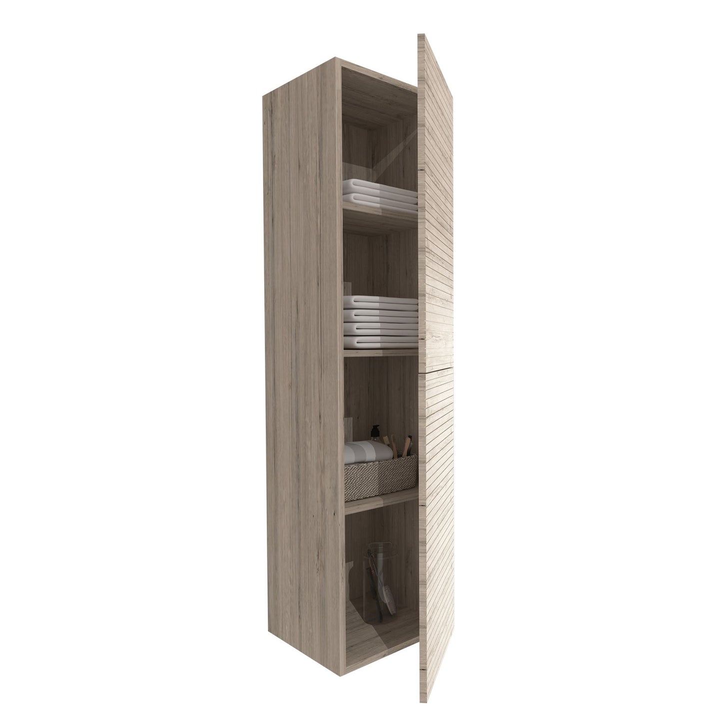 Elite Säulenschrank mit horizontalem Relief