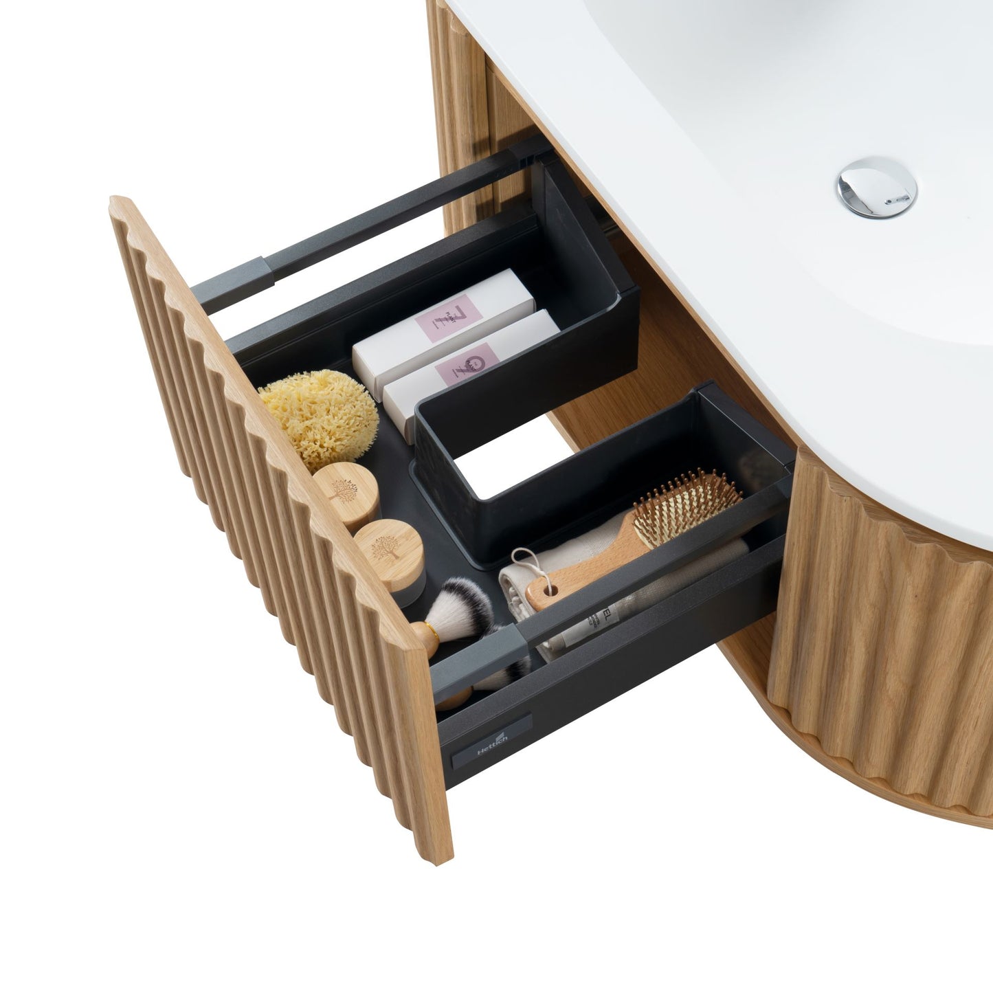 Oase AL BEGONIA Waschtischunterschrank - grifflos, Soft-Close