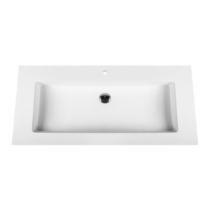 Oase Al Solid Surface Waschtisch – Einzel- oder Doppelwaschtisch – 60 / 80 / 100 / 120 / 160 cm – Weiß