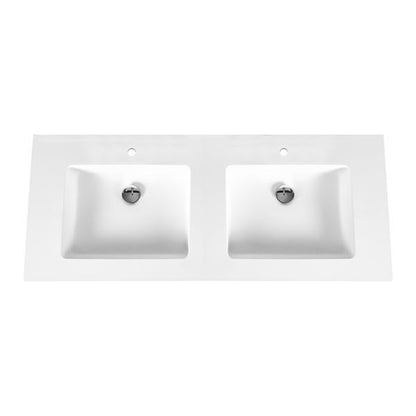 Oase Al Solid Surface Waschtisch – Einzel- oder Doppelwaschtisch – 60 / 80 / 100 / 120 / 160 cm – Weiß