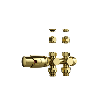 Design-Thermostatventil für Heizkörper & Handtuchheizkörper I Wand- und Bodenanschluss – M30 – 1/2" × 16/2