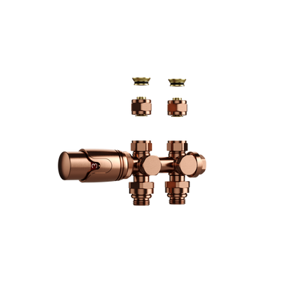 Design-Thermostatventil für Heizkörper & Handtuchheizkörper I Wand- und Bodenanschluss – M30 – 1/2" × 16/2