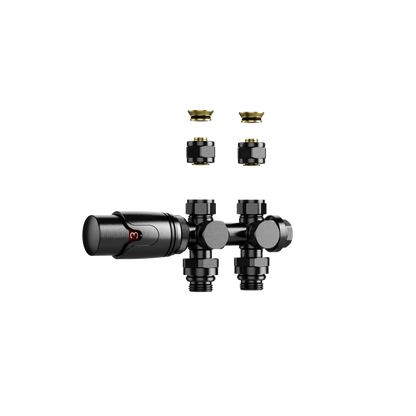 Design-Thermostatventil für Heizkörper & Handtuchheizkörper I Wand- und Bodenanschluss – M30 – 1/2" × 16/2