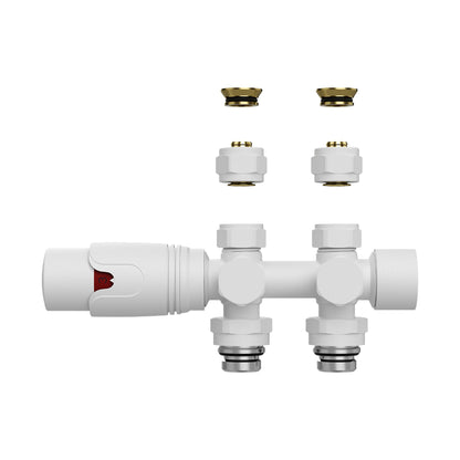 Design-Thermostatventil für Heizkörper & Handtuchheizkörper I Wand- und Bodenanschluss – M30 – 1/2" × 16/2