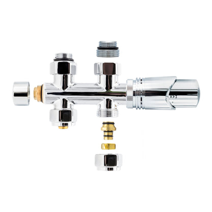 Thermostatische Mittelanschluss-Garnitur – gerade Ausführung – M30 × 16/2