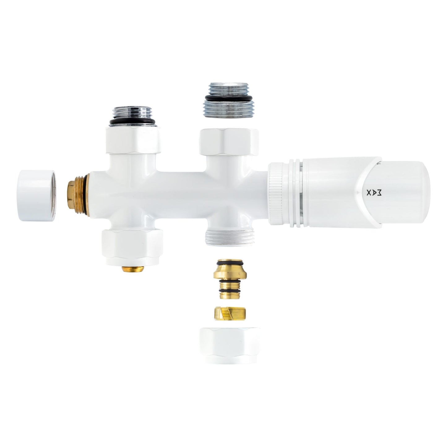 Thermostatische Mittelanschluss-Garnitur – gerade Ausführung – M30 × 16/2