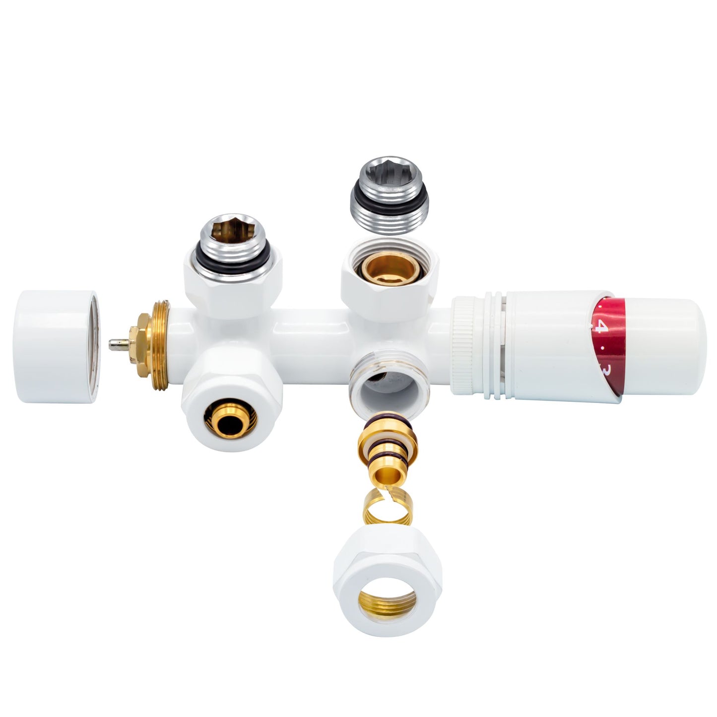 Thermostatische Mittelanschluss-Garnitur – Wandanschluss – M30 × 16/2