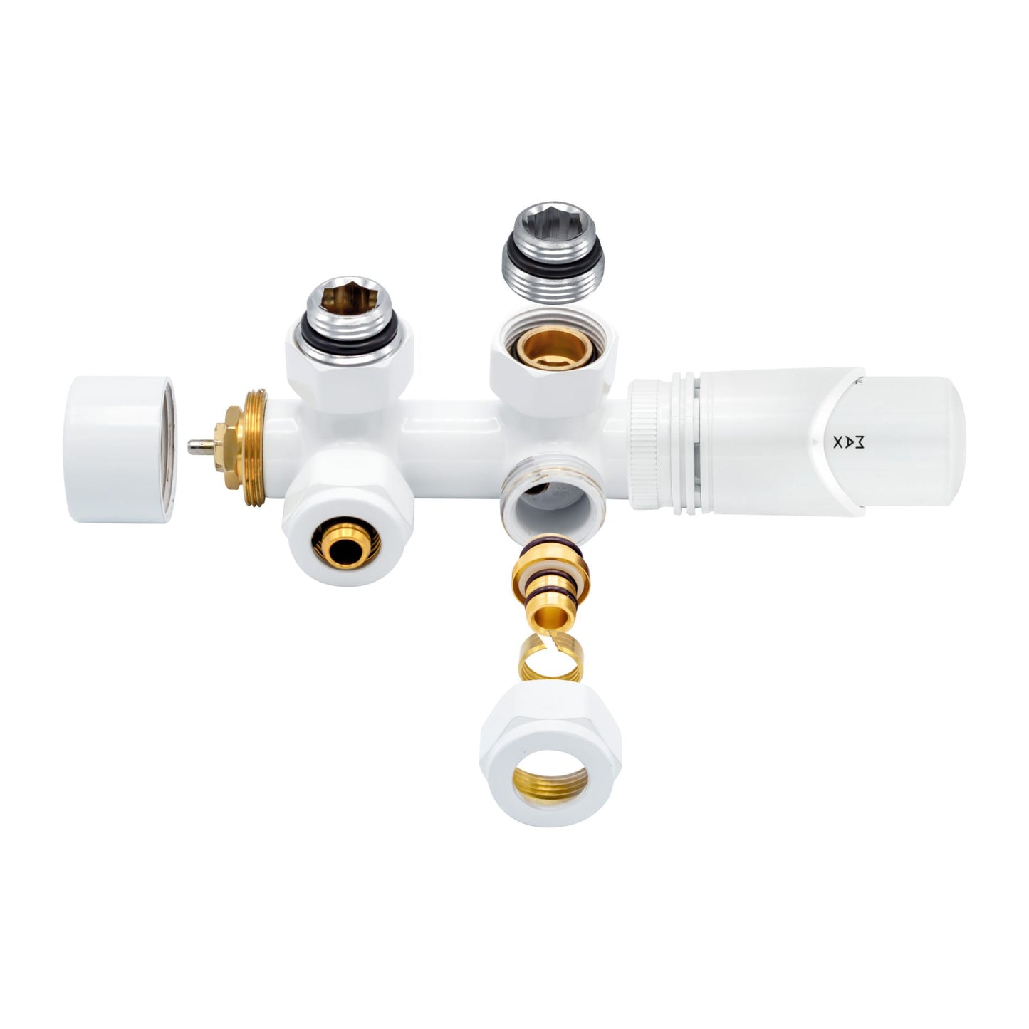 Thermostatische Mittelanschluss-Garnitur – Wandanschluss – M30 × 16/2