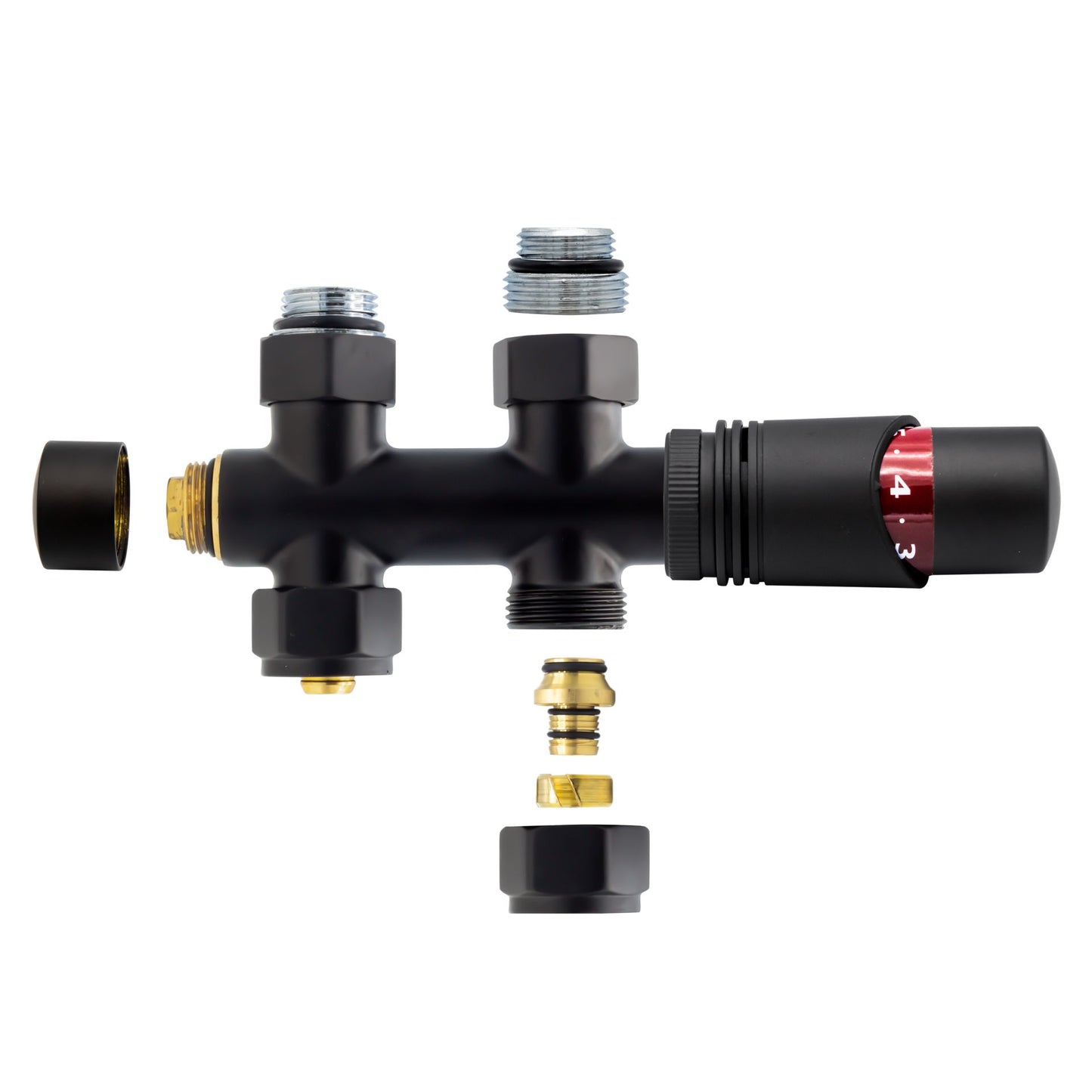 Thermostatische Mittelanschluss-Garnitur – gerade Ausführung – M30 × 16/2