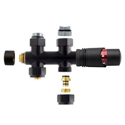 Thermostatische Mittelanschluss-Garnitur – gerade Ausführung – M30 × 16/2