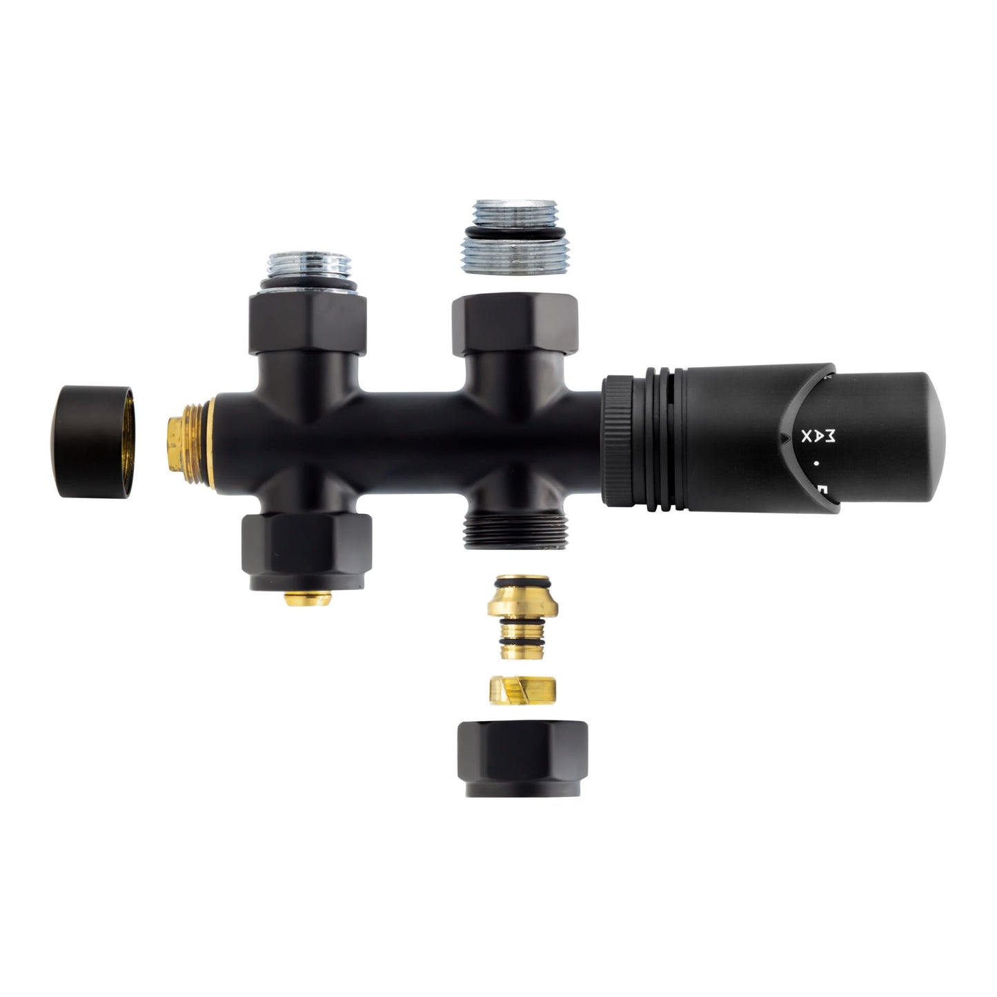 Thermostatische Mittelanschluss-Garnitur – gerade Ausführung – M30 × 16/2