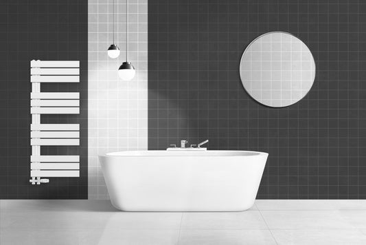 Handtuchheizkörper mit linkem Anschluss (Kombi), Weiß