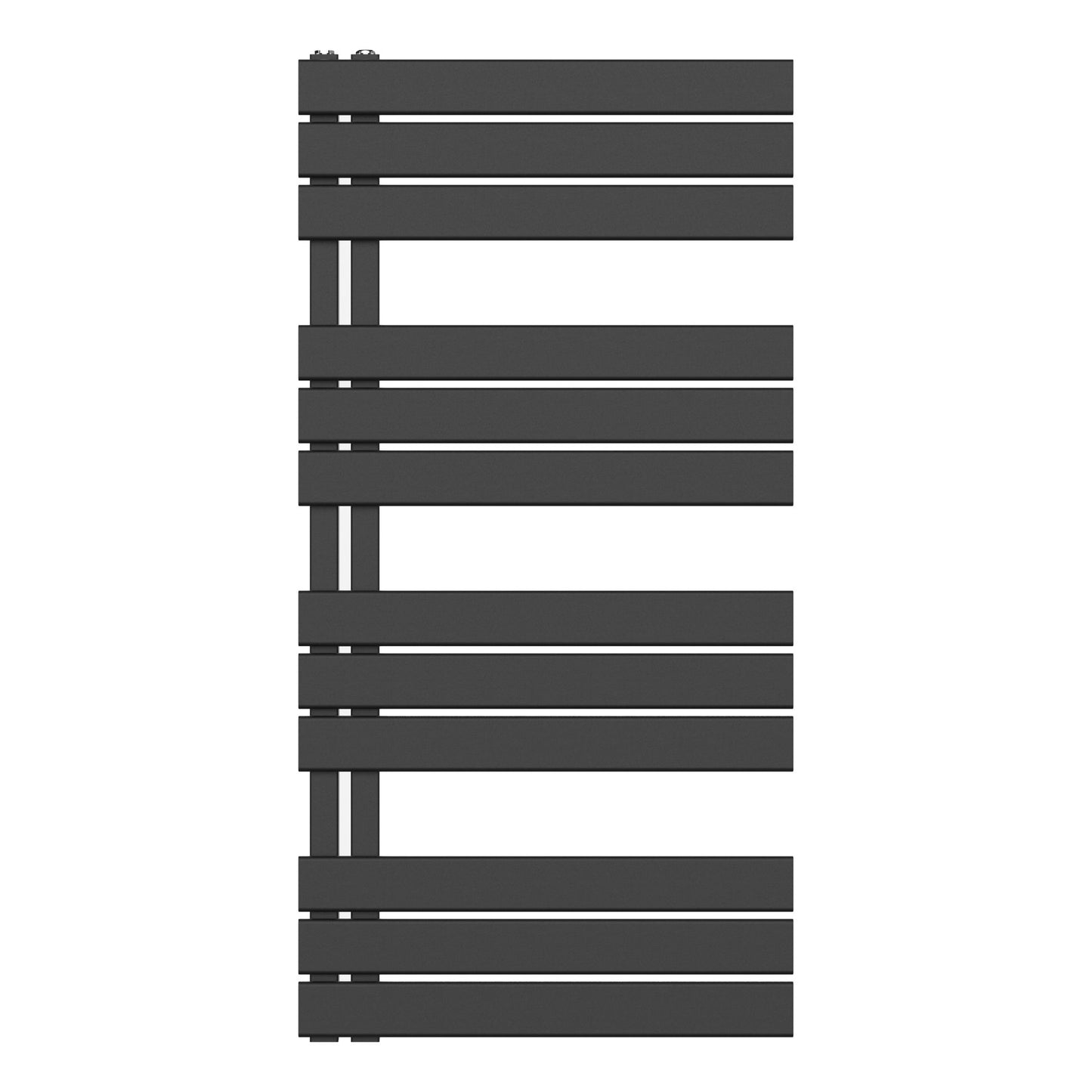 Handtuchheizkörper - linker Anschluss - Kombibetrieb - Schwarz matt