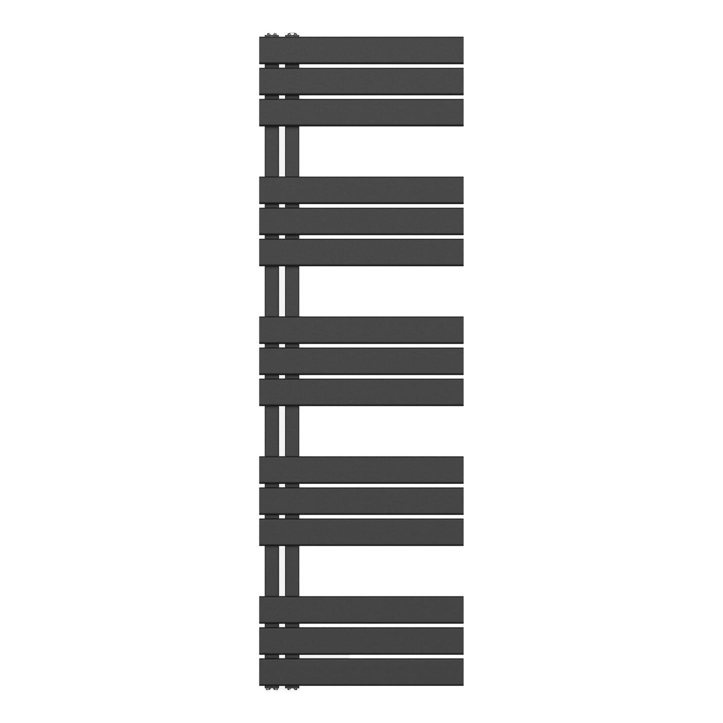 Handtuchheizkörper - linker Anschluss - Kombibetrieb - Schwarz matt