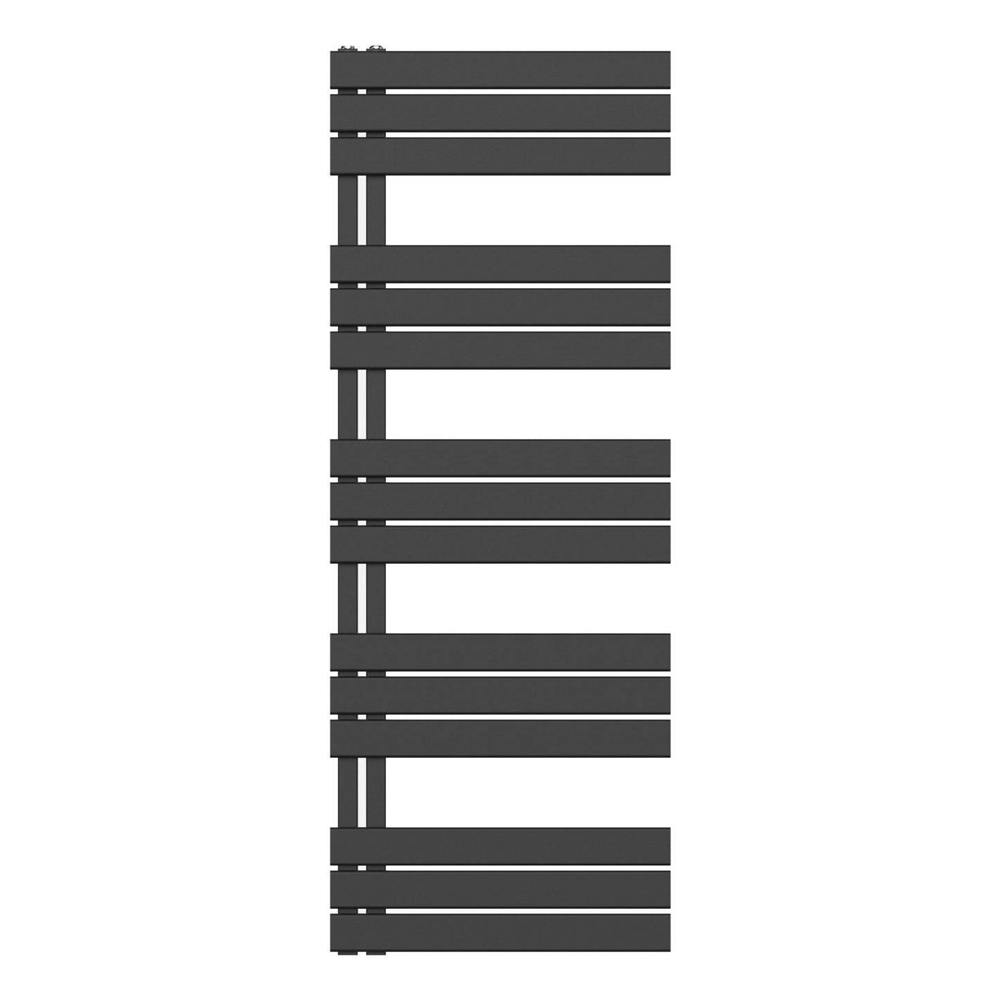 Handtuchheizkörper - linker Anschluss - Kombibetrieb - Schwarz matt