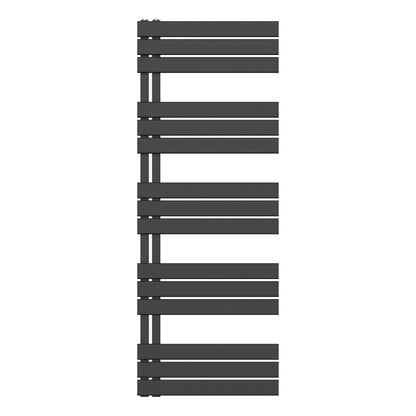 Handtuchheizkörper - linker Anschluss - Kombibetrieb - Schwarz matt