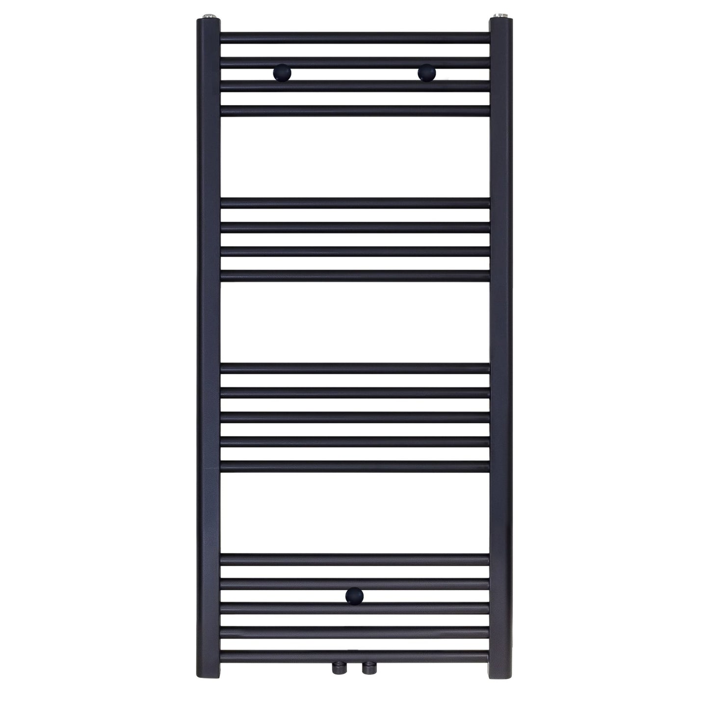 BELRAD Design-Handtuchheizkörper – matt schwarz – Mittel- oder Seitenanschluss