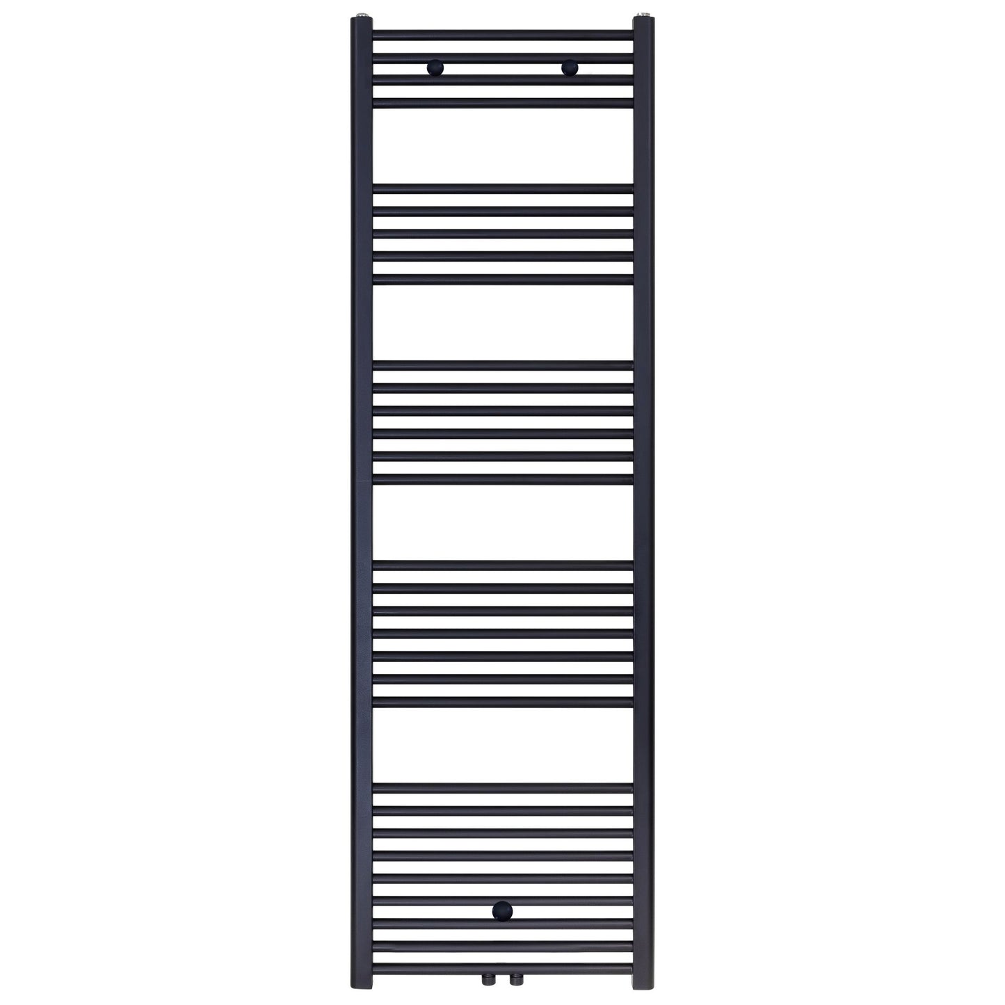 BELRAD Design-Handtuchheizkörper – matt schwarz – Mittel- oder Seitenanschluss