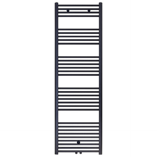 BELRAD Design-Handtuchheizkörper – matt schwarz – Mittel- oder Seitenanschluss