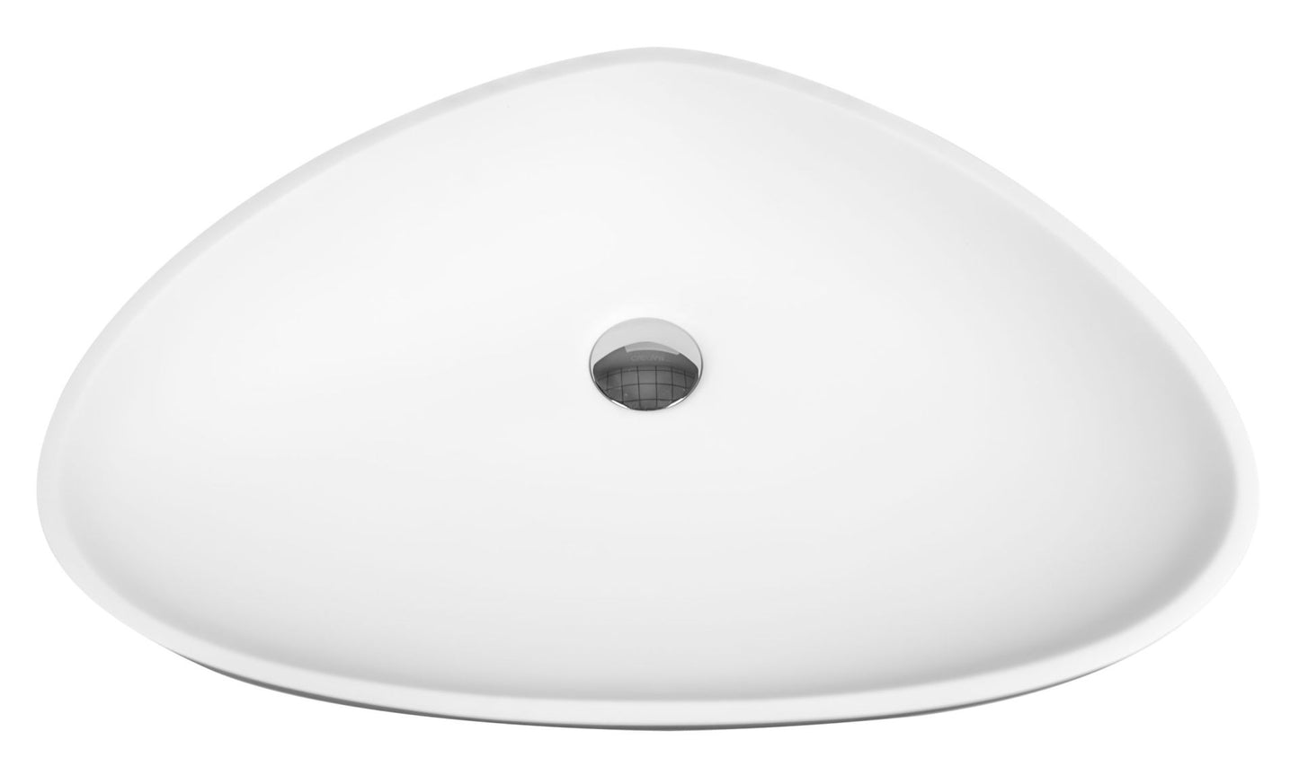 Oase AL CORONA Solid Surface Waschtisch (63 × 42 × 14 cm), Weiß