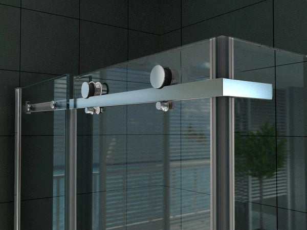 Duschkabine mit Schiebetür & Seitenteil – 8 mm Sicherheitsglas – Anti-Kalk – Chrom / Klarglas