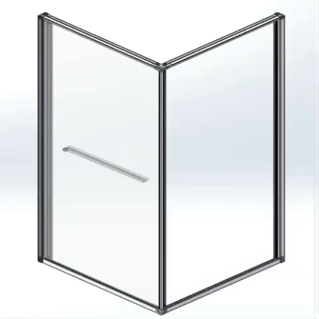 Inslide Duschkabine – Innenschiebetür – 90 × 90 × 200 cm – Brushed Copper – Klarglas – 6 mm ESG