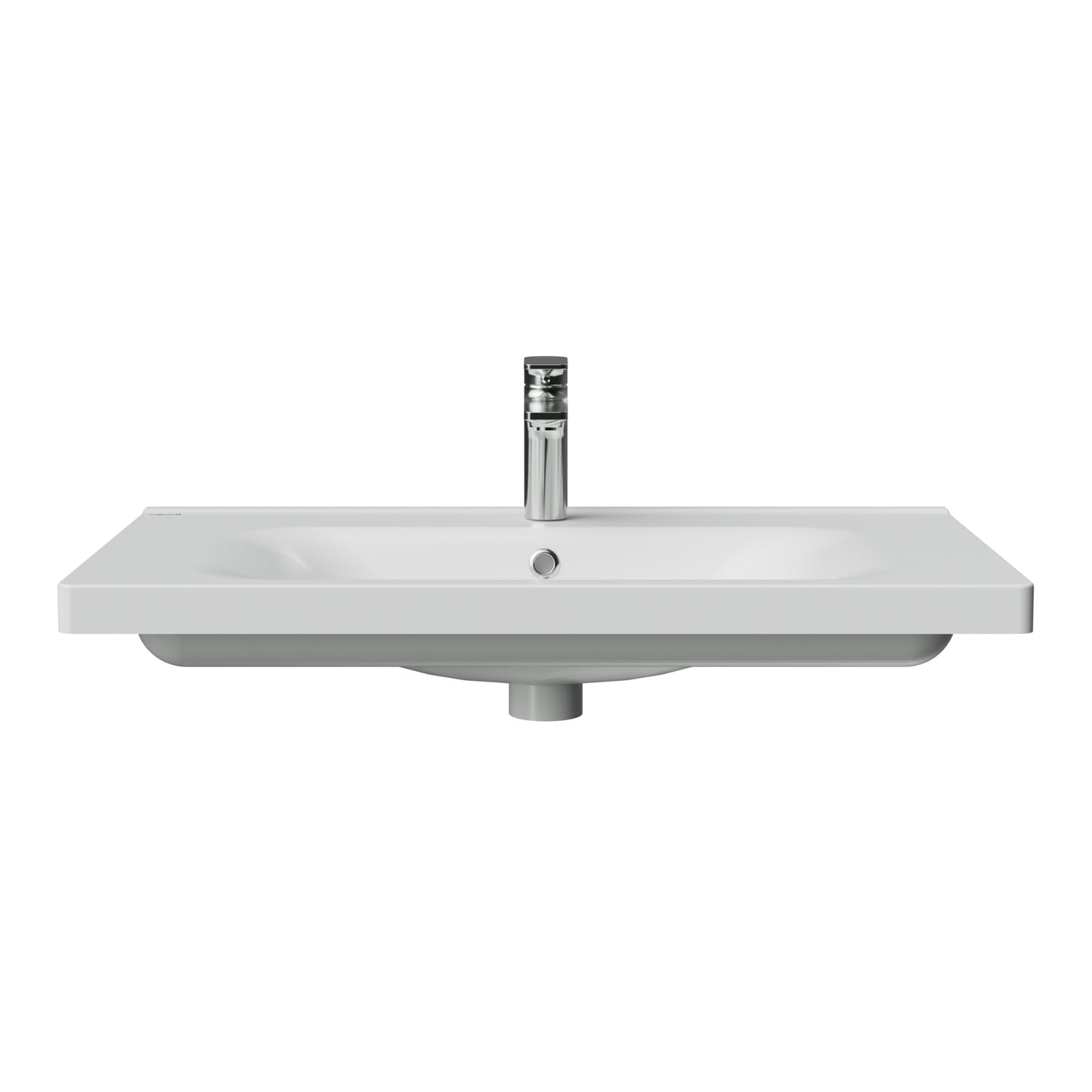 Oase CR Eksen Waschtisch – 80 cm – Weiß – mit Hahnloch und Überlauf