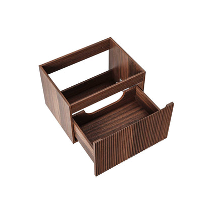 Oase AL Ela Waschtischunterschrank – 1 Schublade – grifflos – Softclose – Wengé