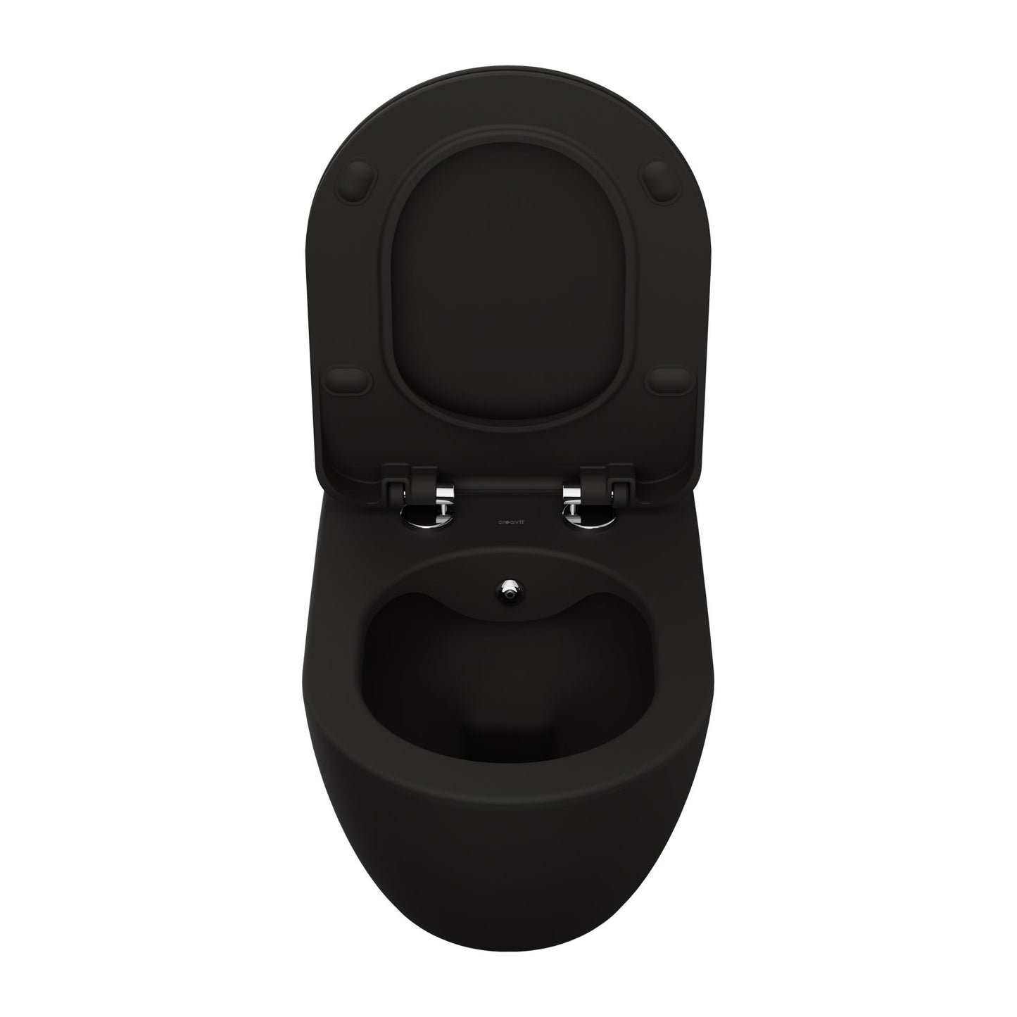 Oase Design Spülrandloses Tahret Bidet Wand-WC inkl. Sitz mit Absenkautomatik schwarz matt