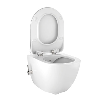 Oase Design Spülrandloses Tahret Bidet Wand-WC inkl. Sitz mit Absenkautomatik weiß matt