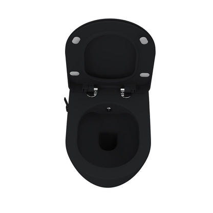 Oase Design Spülrandloses Tahret Bidet Wand-WC inkl. Armatur & Sitz mit Absenkautomatik schwarz matt