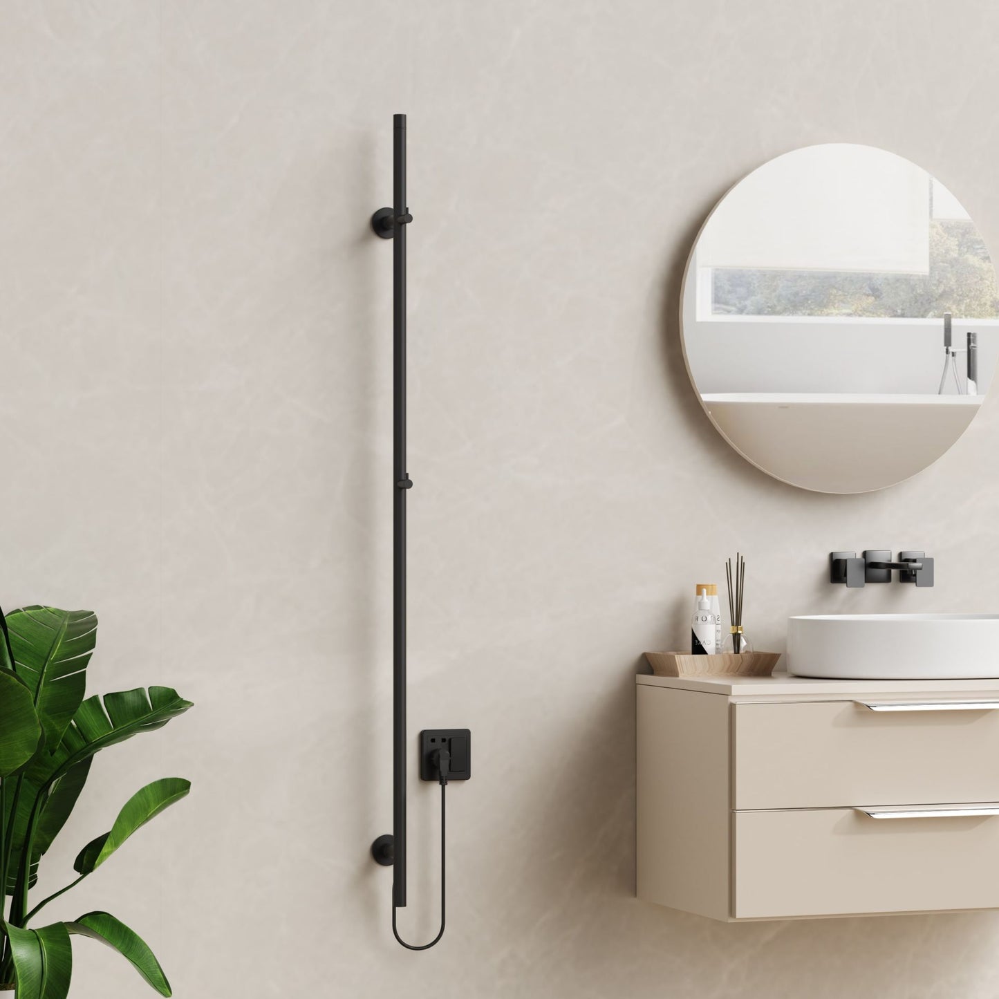 BELRAD Rod Handtuchtrockner Elektrisch | Single & Double | Minimalistisches Design
