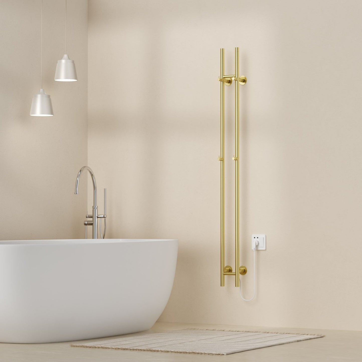 BELRAD Rod Handtuchtrockner Elektrisch | Single & Double | Minimalistisches Design