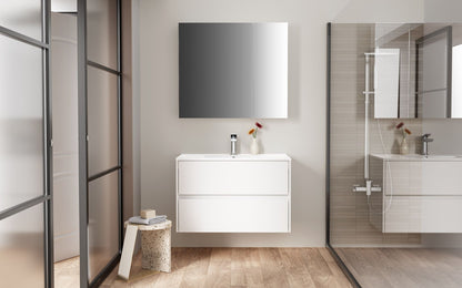 Oase AL Hayat Spiegelschrank - 60 cm und 80 cm, Asymmetrische Einzelseitige Spiegel-Türen, 4 höhenverstellbare Regale