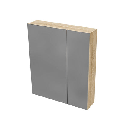 Oase AL Hayat Spiegelschrank - 60 cm und 80 cm, Asymmetrische Einzelseitige Spiegel-Türen, 4 höhenverstellbare Regale