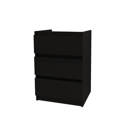 Oase Al JUPITER Waschtischunterschrank - 3 Schubladen - 60 / 80 / 120 cm - Matt Weiß, Schwarz oder Garda