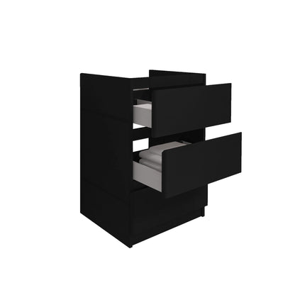 Oase Al JUPITER Waschtischunterschrank - 3 Schubladen - 60 / 80 / 120 cm - Matt Weiß, Schwarz oder Garda