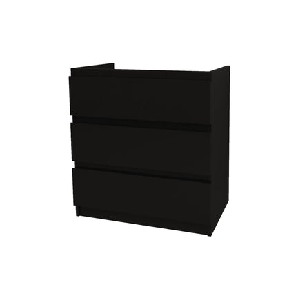 Oase Al JUPITER Waschtischunterschrank - 3 Schubladen - 60 / 80 / 120 cm - Matt Weiß, Schwarz oder Garda