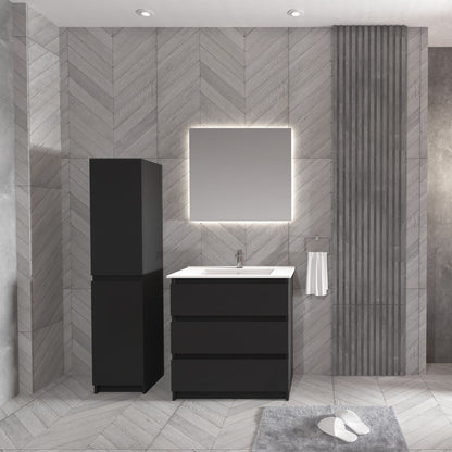 Oase Al JUPITER Waschtischunterschrank - 3 Schubladen - 60 / 80 / 120 cm - Matt Weiß, Schwarz oder Garda