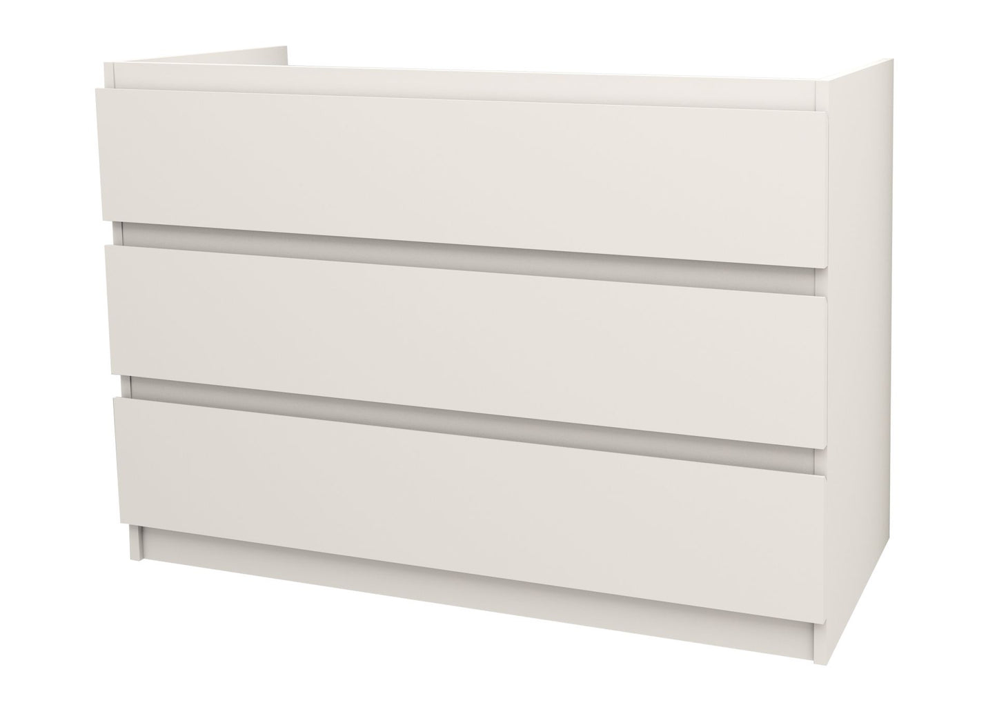 Oase Al JUPITER Waschtischunterschrank - 3 Schubladen - 60 / 80 / 120 cm - Matt Weiß, Schwarz oder Garda